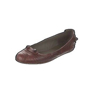Balenciaga City Arena Studded Ballet Flats in Brown Leather - Size IT 37.5